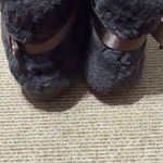 Jessica Simpson Microsuede Brown Faux Fur Line Bootie Slippers Women's Size 9.5 Photo 3