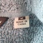 Eddie Bauer Light Blue Fleece Sweater Hoodie Size Medium Preppy Blue Pullover Photo 8