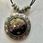 Kenneth Cole Silver tone pendant necklace on cord Photo 3