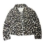 Z Supply Jacket Women's Small Leopard Print Sherpa Full Zip Photo 0