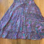 American Vintage Vintage 100% Silk Dress Paisley Pastel 1970s Halter One Size Photo 2