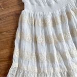 Anthropologie Hale Bob Cabana Eyelet cream Resortwear maxi dress vacation beaded Photo 3