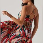 ASTR  The Label Revolve Blythe Open Back Plisse Pleated Midi Dress Photo 2