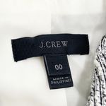 J.Crew  Black White Tweed Zip Up Collared Suit Jacket Blazer E8496 Size 00 Photo 8