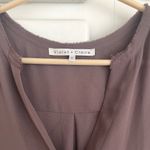 Violet+Claire  Womens M Purple V Neck Blouse Sleeveless Button Fringe High Low Photo 3