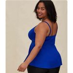 Torrid  scuba strappy L peplum electric blue babydoll top Photo 1