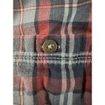 Carhartt Women's Size (M 8-10) Navy & Red Flannel Button Up Casual Work EUC Photo 4