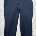 J. McLaughlin  Womens Ankle‎ Pants Sz 4 Navy Blue Crop Classic Preppy Side Zip Photo 0