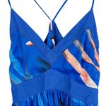 Free People Endless Fun Satin Cami Tank Top in Blue Size 0 Photo 4