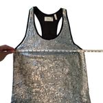 Elizabeth and James Tank Dress Silver Marla Sequins Above Knee Small Night Out Photo 6