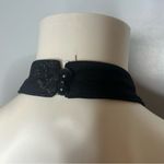 Venus  Y2K Black Silver Metallic Floral Halter Top with Train Backless Size 8 Photo 6