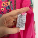 Johnny Was  Simone Raspberry Sorbet Georgette Pink Embroidered Blouse Photo 6