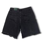 Wild Fable NWT 10 Black Wash Denim High Rise Bermuda Shorts Long Cutoff Hems New Photo 4