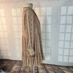 H&M Nude Long Sleeve Tie Neck Chiffon Textured Mini Airy Dress Size Small Photo 4