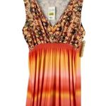 One World Embellished Jewel Tone Geo Print Boho Maxi Dress Size Large NEW Photo 1