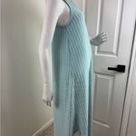 Caution to the Wind  Women's Sleeveless Midi Dress Green White.  B11 Photo 2