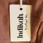 INDIKAH Elegant Asymmetrical Ruffle Dress in Tan Photo 2