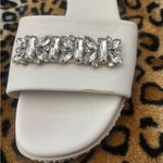 Karl Lagerfeld  White Crystal Slide Sandals Photo 4