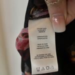 Kut From The Kloth Blouse XXL Black Floral Roll Tab Sheer Button Whimsygoth Chic Photo 9