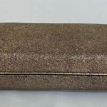 Kate Landry Metallic Glittering Gold Bronze Clutch w/ Chain Shoulder Strap Photo 2