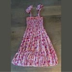 Poupette St. Barth triny ruched floral midi dress Photo 1