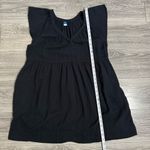 Old Navy Women Black Gathered Loungewear V-Neck Dress Size L 100% Cotton Photo 13