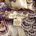 Band Of The Free NWT Lyonnette Paisley Boho Long Sleeve Mini Dress Cream Purple Size M Photo 7