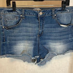 Refuge  Rough Cut‎ Distressed Jean Shorts Size 12 Photo 0