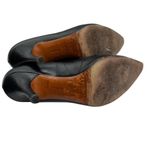 CELINE Paris Womens 38.5 US 8 Leather Slip On Heels Green Blue Pointed Toe Italy Photo 6