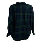 Madewell  Oversized Boyshirt Dark Plaid Flannel Button Down Shirt Photo 3