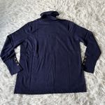 JM Collection  Ribbed Turtleneck Sweater intrepid blue size Large Photo 10