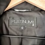 Platinum Utex Down High Collar Puff Long Coat in Black Size S Photo 3