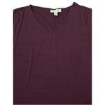 Dana Buchman Womens L Burgundy Long Sleeve‎ V-Neck Blouse Minimalist Office Business Casual Photo 7
