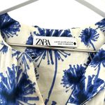 ZARA Blue Floral Tiered Midi Dress Women’s Size XS Photo 7