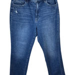 Vervet Flying Monkey Prudent Size 32 Distressed High‎ Rise Crop Raw Hem Jeans Dark Wash Photo 0