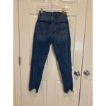 American Eagle Ripped Knee Mom Jeans High Waisted Denim Blue Size 2 Photo 3