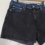 Gap  4" High Rise Girlfriend Denim‎ Shorts Raw Hem Blue Black Size 32 Photo 4
