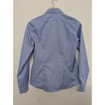 American Airlines Women Uniform Shirt Button Front Long Sleeve Blue Check Sz 0 Photo 6
