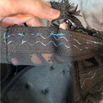 Floral Butterfly Applique Crop Tank Top Dark Romantic Whimsigoth Witchy Fairy Black Photo 12