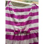 Lilly Pulitzer Pink & White Striped Sleeveless Dress With Bow Detail Adjustable Photo 6