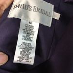 David's Bridal David’s bridal one shoulder purple satin wedding short‎ Dress Womens Plus… Photo 1