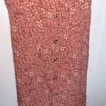 A.U.W. Neutral Floral Padded Button Detail Spaghetti Strap Dress Red Size M Photo 2