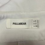 Pull & Bear  Women's White Side Zip Slit Mini Straight Pencil Skirt Skort Size S Photo 3