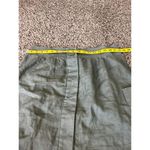 Andrea Jovine Workshop Army Green Linen Skirt Womens Sz 12 Button Up Coastal Photo 7