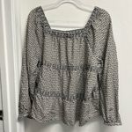 Old Navy  Black and White Tiered Peasant  Blouse Photo 1