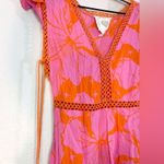 Z&L Europe Women's M Cover Up Mini Dress Flutter Sleeve Multicolor Pink Size M Photo 4