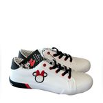 Disney NWT  Minnie Mouse Women's Logo White Lace Up Low Top Sneakers Photo 1