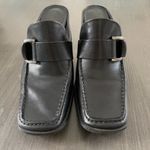 Franco Sarto Arctic Leather black heels Mules size 8.5 Photo 1