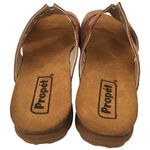 Propet Fionna Leather Cork Laser Cut Slides Sandal Womens Brown 7 Photo 3