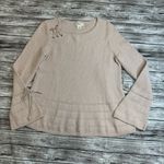 Style & Co Women's Long Bell Sleeve Sparkle Pullover Sweater S SM Small Pink Tie Photo 2